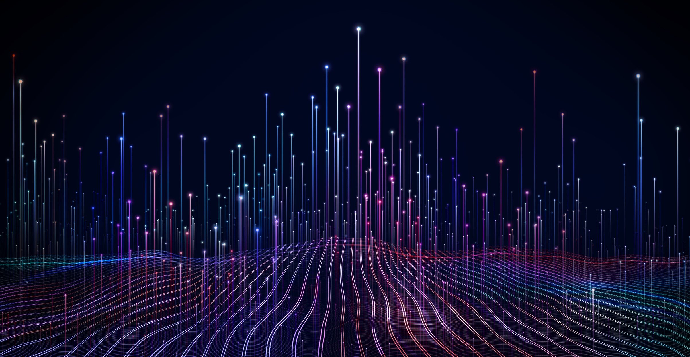 Abstract dot point connect with gradient line - stock photo jamesteohartGetty Images